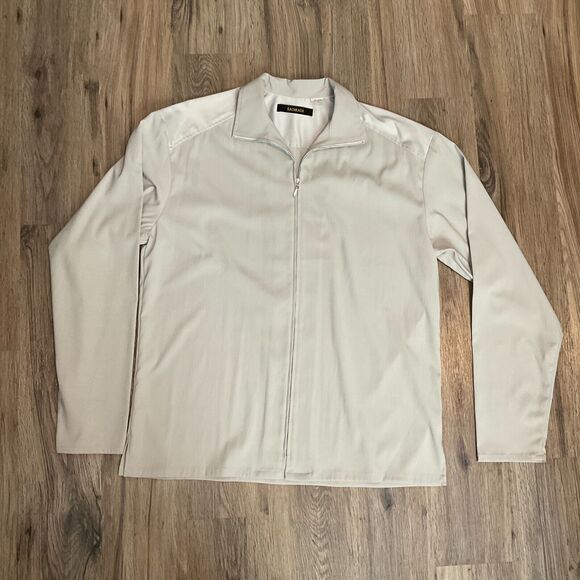 Bachrach Jacket Full Zip Made in USA Size XL‎ Gray EUC - Picture 1 of 8